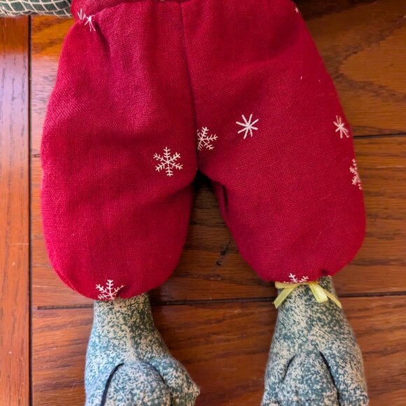 Sterling, Inc. Stuffed Frog Santa Christmas Shelf Sitter Sandbag Plush 12-inch - Picture 3 of 6